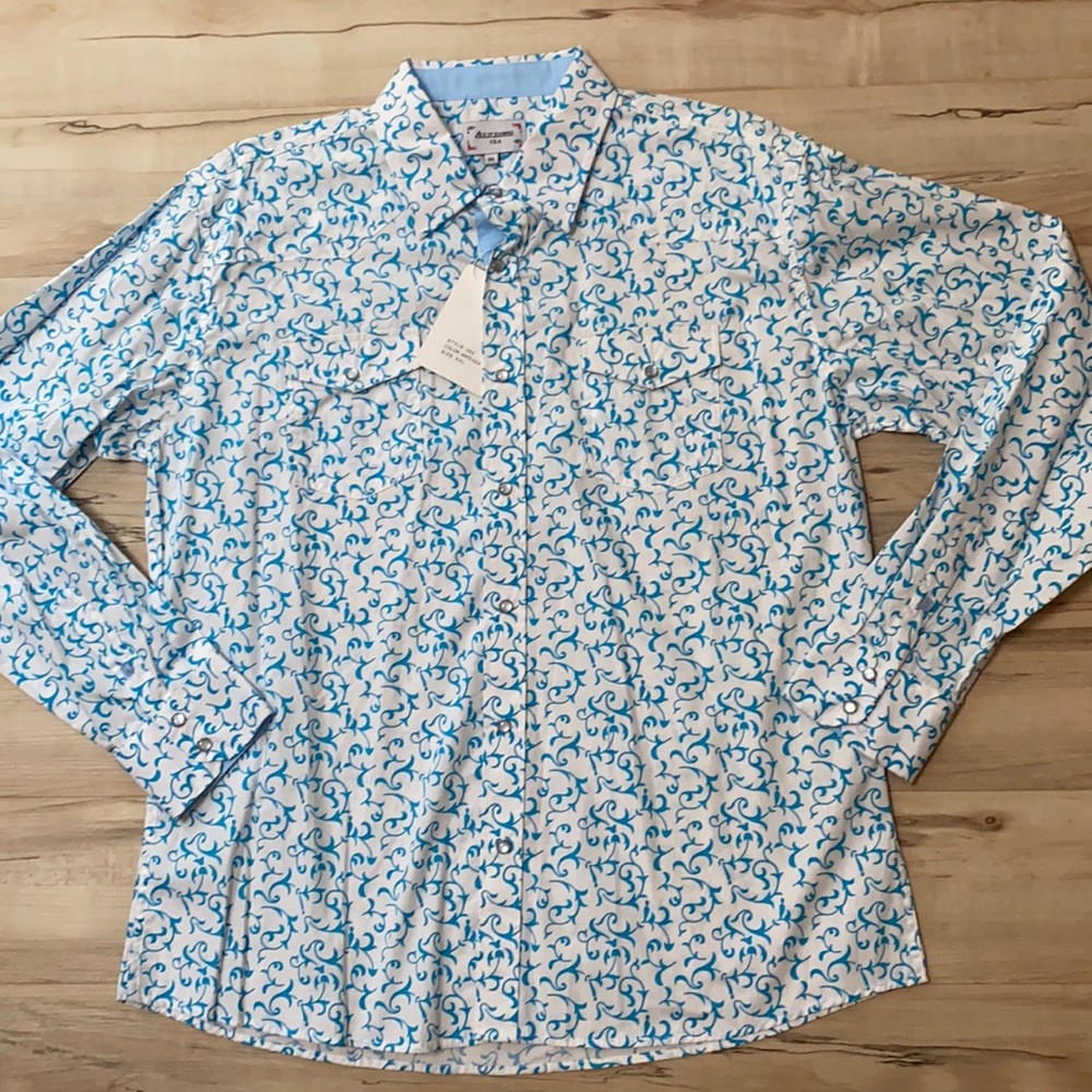 NWT XXL Ace Of Diamond White Button Down Shirt